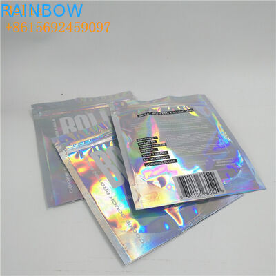 Malote feito sob encomenda da folha da impressão que empacota um zíper claro lateral lustroso para o cabo de USB