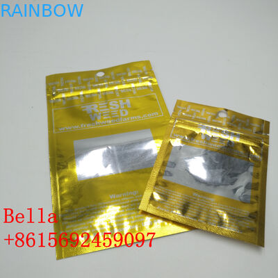 Malote feito sob encomenda da folha da impressão que empacota um zíper claro lateral lustroso para o cabo de USB