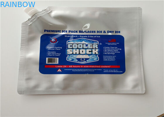 O alimento de mar do supermercado frutifica saco mais fresco isolado descartável do saco/gelo da folha de alumínio