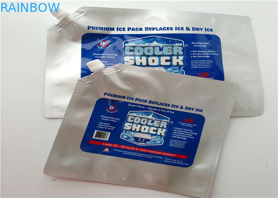 O alimento de mar do supermercado frutifica saco mais fresco isolado descartável do saco/gelo da folha de alumínio