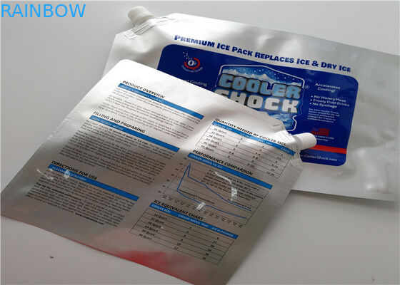 O alimento de mar do supermercado frutifica saco mais fresco isolado descartável do saco/gelo da folha de alumínio