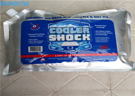 O alimento de mar do supermercado frutifica saco mais fresco isolado descartável do saco/gelo da folha de alumínio