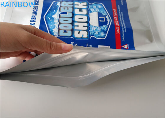 O alimento de mar do supermercado frutifica saco mais fresco isolado descartável do saco/gelo da folha de alumínio