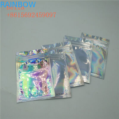 O malote lateral da folha do selo três que empacota, cosmético pequeno levanta-se sacos com zíper