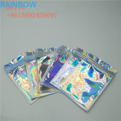 O malote lateral da folha do selo três que empacota, cosmético pequeno levanta-se sacos com zíper