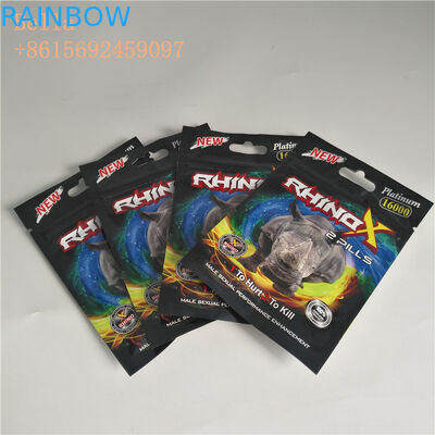 Os malotes plásticos do furo do cair que empacotam o comprimido Ziplock ensacam o saco plástico da folha do zíper com impressão do logotipo