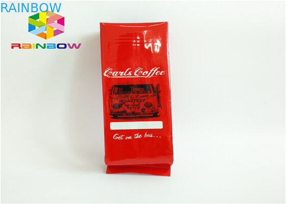 Saco de empacotamento impresso costume do reforço do lado do café do gotejamento para o café Roasted com o malote do pó do feijão de café do laço da válvula e da lata