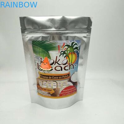 Os malotes plásticos personalizados do tamanho que empacotam, levantam-se o saco da folha de alumínio