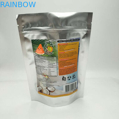 Os malotes plásticos personalizados do tamanho que empacotam, levantam-se o saco da folha de alumínio