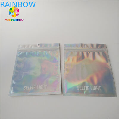 Saco de empacotamento cosmético brilhante do diamante, logotipo feito sob encomenda da impressão do malote lateral do selo 3