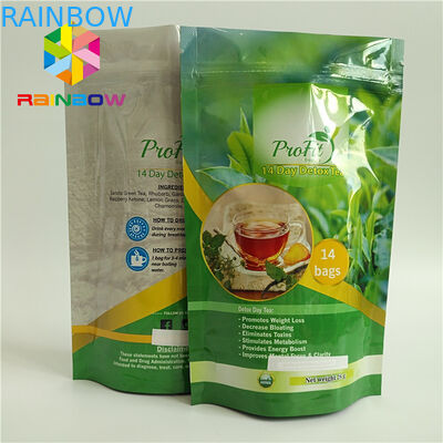 O produto comestível levanta-se o calor plástico do malote do zíper - selado para o chá/café