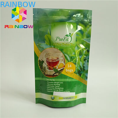 O produto comestível levanta-se o calor plástico do malote do zíper - selado para o chá/café