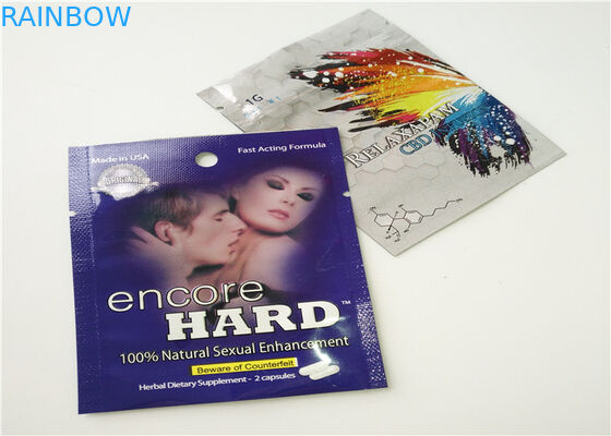 Levante-se sacos da folha de alumínio para o empacotamento do comprimido da platina 15000 dos ganhos do rinoceronte 7