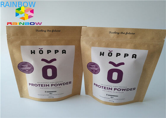 O papel de embalagem impresso personalizado ziplock levanta-se o saco do empacotamento plástico do petisco da carne de vaca seca do malote com janela clara