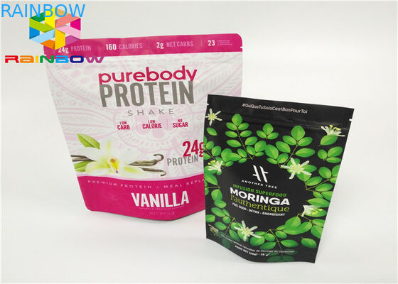 A embalagem do saco de pó da proteína do soro/pó puro da proteína do soro da folha de alumínio que empacota Pags/levanta-se sacos Ziplock