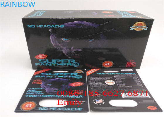 Cartão da bolha do papel revestido que empacota a laminação lustrosa para comprimidos sexuais do realce