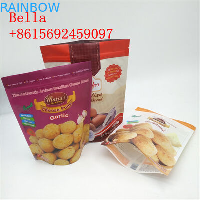 MODA PASSAGEIRA de empacotamento do GV dos sacos do petisco do fechamento do fecho de correr habilitado com parte inferior clara