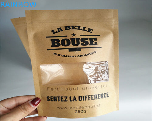 O espaço livre da parte anterior personalizou sacos de papel para o pó/doces/café