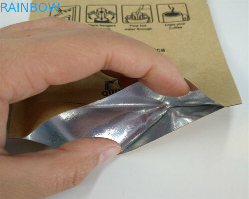 O espaço livre da parte anterior personalizou sacos de papel para o pó/doces/café