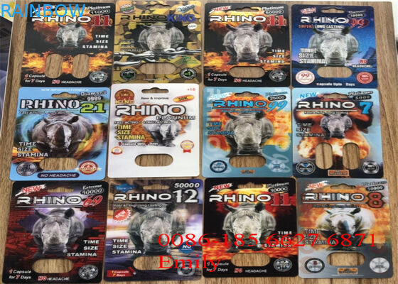 Bloco de bolha conveniente dos comprimidos do rinoceronte que empacota com efeito de superfície de gravação