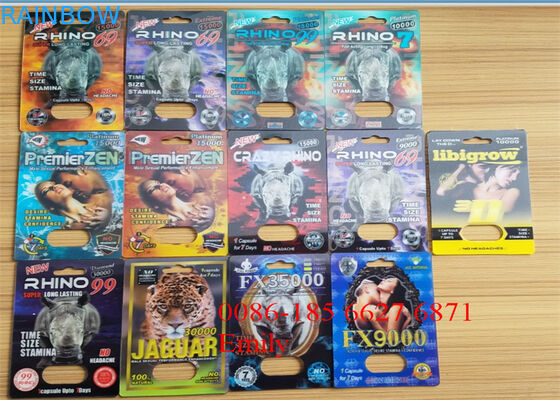 Bloco de bolha conveniente dos comprimidos do rinoceronte que empacota com efeito de superfície de gravação