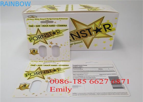 Cartão material de papel da bolha que empacota para todas as cápsulas do poder do pênis da natureza FX9000