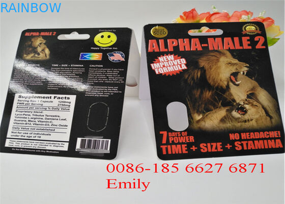 Cartão da bolha do OEM que empacota para aumentar o empacotamento máximo das cápsulas do homem