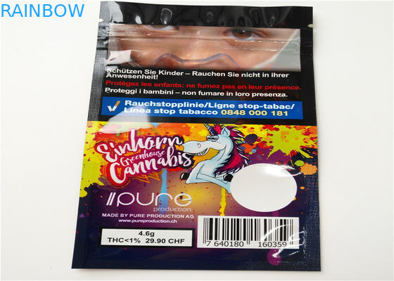 Incenso erval Resealable que empacota, sacos plásticos de THC do zíper para o empacotamento do comprimido