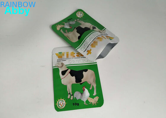 Quad Seal Tear Pet Food Bag Dimensão personalizada para alimentação de frangos / bovinos / ovelhas