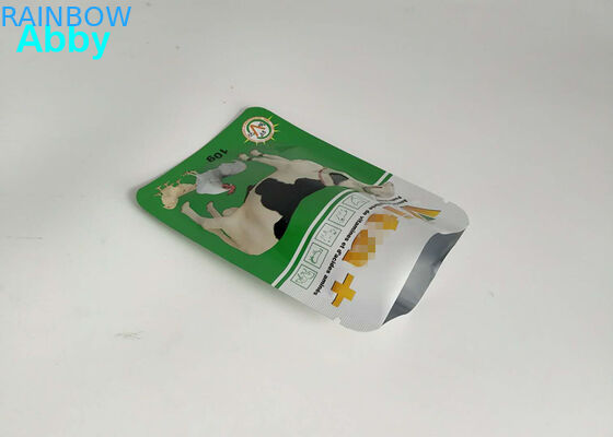 Quad Seal Tear Pet Food Bag Dimensão personalizada para alimentação de frangos / bovinos / ovelhas
