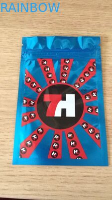 A etiqueta feita sob encomenda plástica dos sacos 7h do zíper da folha lustrosa imprimiu para cápsulas das sementes de CBD