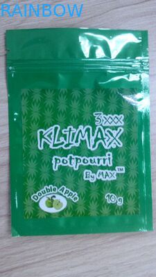 Incenso erval que empacota, sacos plásticos da prova do cheiro do zíper para o empacotamento de alimento