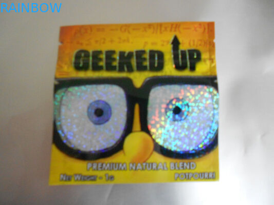 Incenso erval que empacota, malote lateral 4g da folha ambarina do selo da segurança três