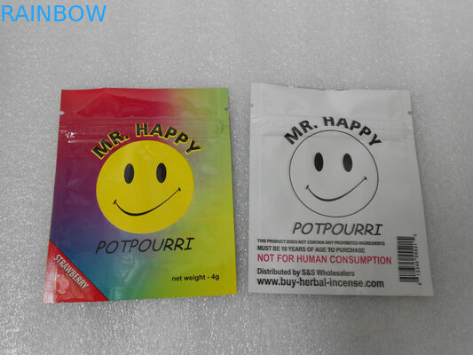 O zíper plástico do produto comestível ensaca 8 cores para o produto 46 * 33 * 30cm de CBD