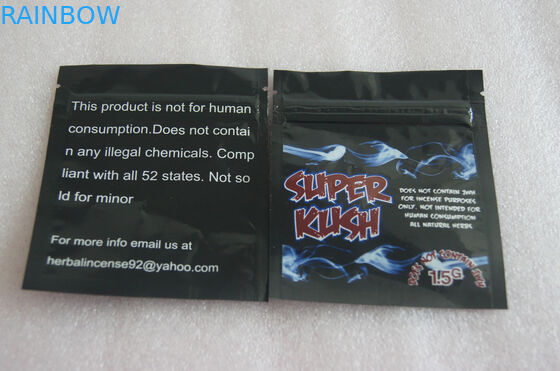 Incenso erval que empacota, sacos plásticos materiais da barreira alta do zíper do PE