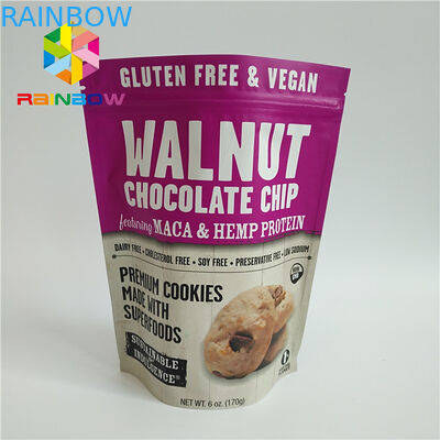 Malotes plásticos da impressão a cores completa que empacotam a cor personalizada para alimentos secados