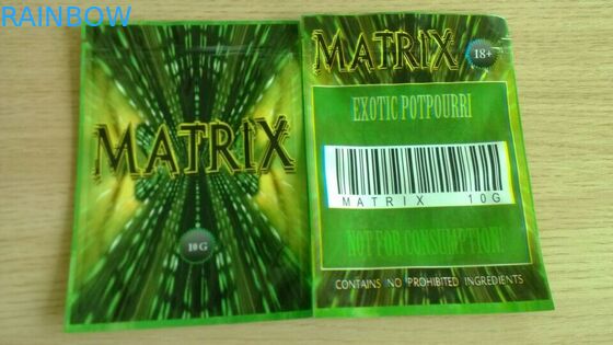 Ravure que imprime o material lateral da folha de Mylar do malote do selo três com o punho da parte superior de Ipper