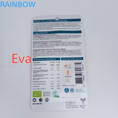 O costume do zíper de Mylar imprimiu o plástico puro dos sacos do petisco para o empurrão/frutos secos do coco