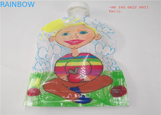 Malote reusável do bico que empacota o produto comestível plástico do aperto para o suco de fruto