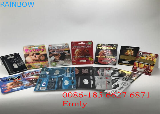 Cartão da bolha da cor de CMYK que empacota para os comprimidos masculinos do sexo 12000 PCes MOQ