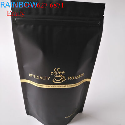 Malote da folha do zíper que empacota 250g 500g com desgaseificação de válvulas de sentido único