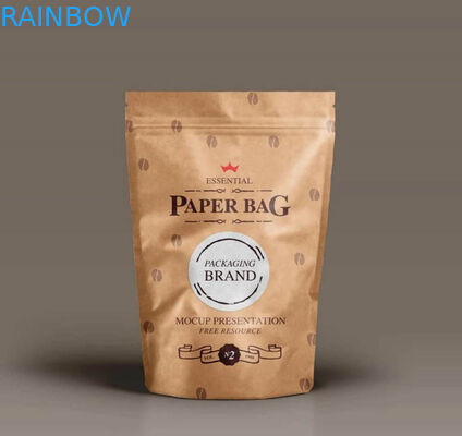 Embalagens individuais de pequenos lanches de papel Kraft castanho personalizado para pipoca