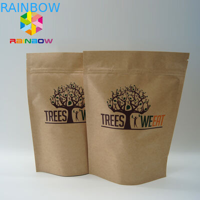 Embalagens individuais de pequenos lanches de papel Kraft castanho personalizado para pipoca