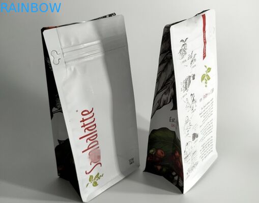 Malotes plásticos quadrados lisos que empacotam a parte inferior do bloco para o café industrial