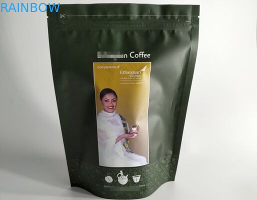 Malotes plásticos feitos sob encomenda laminados que empacotam a selagem superior do zíper com válvula