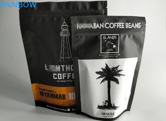 Malotes plásticos feitos sob encomenda laminados que empacotam a selagem superior do zíper com válvula