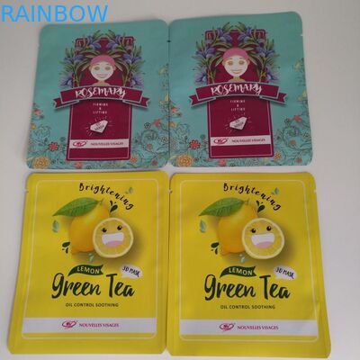 Matt plástico máscara facial embalagem Holográfico Tear Notch com linha de laser fecho