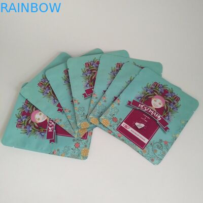 Matt plástico máscara facial embalagem Holográfico Tear Notch com linha de laser fecho