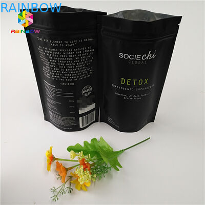 Embalagem de sacos de lanches Mylar laminados, saco de fecho de alumínio para carne em pó.