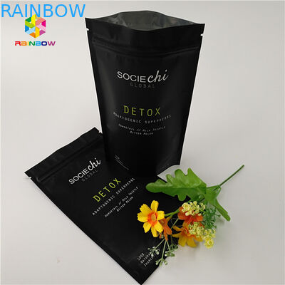 Embalagem de sacos de lanches Mylar laminados, saco de fecho de alumínio para carne em pó.